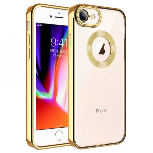Apple iPhone 8 Kılıf Kamera Korumalı Logo Gösteren Omega Kılıf