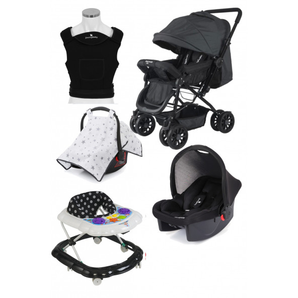 Jimmybaby Travel Sistem Bebek Arabası Bebek Kanguru Bebek Puseti Örtüsü Bebek Yürüteç - 5