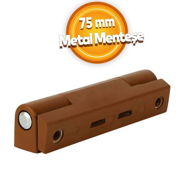 Pvc Pimapen Pencere Menteşesi Metal 75 mm Açık Kahverengi