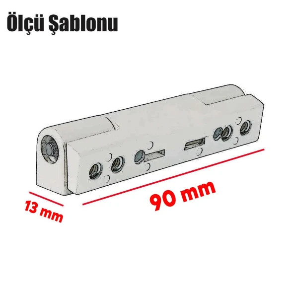 Pvc Pimapen Kapı Pencere Menteşesi Metal 90 mm Koyu Kahverengi - 3