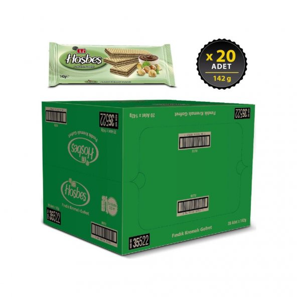 Eti Hoşbeş Fındık Kremalı Gofret 142 g x 20 Adet - 2