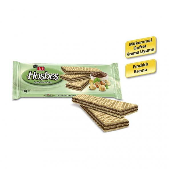 Eti Hoşbeş Fındık Kremalı Gofret 142 g x 20 Adet - 3