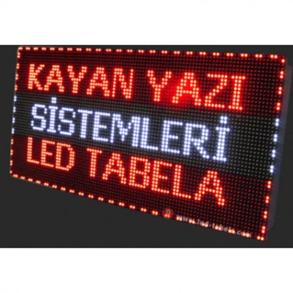 LED TABELA 32X96 KIRMIZI TEK TARAFLI KAYAN YAZI - 1