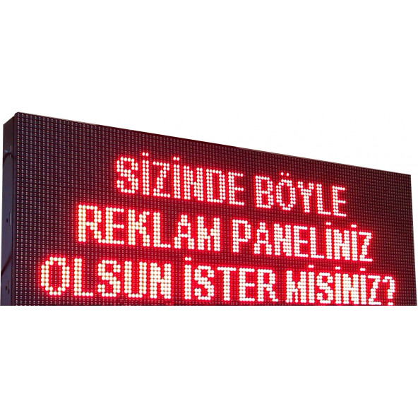 LED TABELA 32X96 KIRMIZI TEK TARAFLI KAYAN YAZI - 3