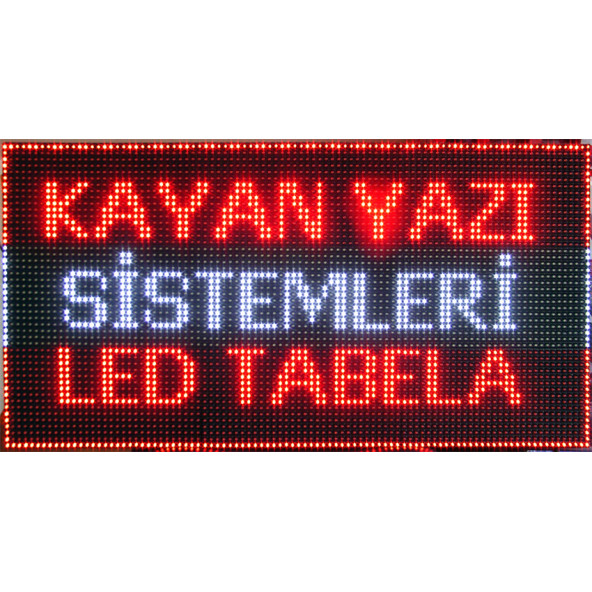 LED TABELA 32X96 KIRMIZI TEK TARAFLI KAYAN YAZI - 5