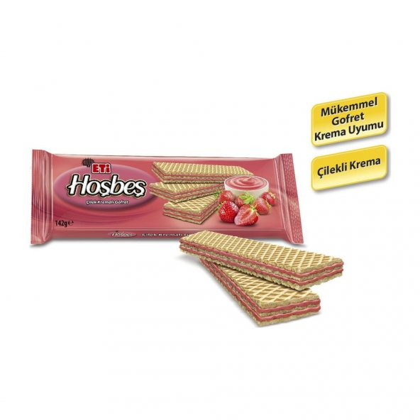 Eti Hoşbeş Çilek Kremalı Gofret 142 g x 20 Adet - 3