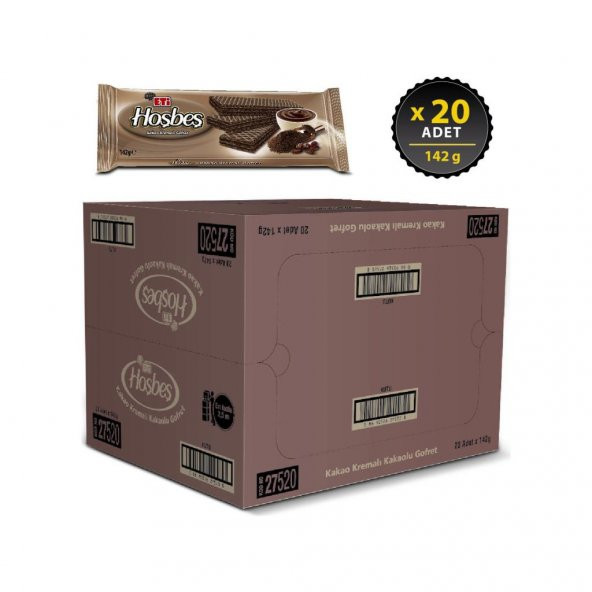 Eti Hoşbeş Kakao Kremalı Gofret 142 g x 20 Adet - 2