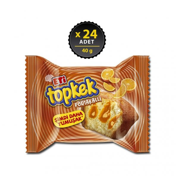 Eti Topkek Portakallı 40 g x 24 Adet