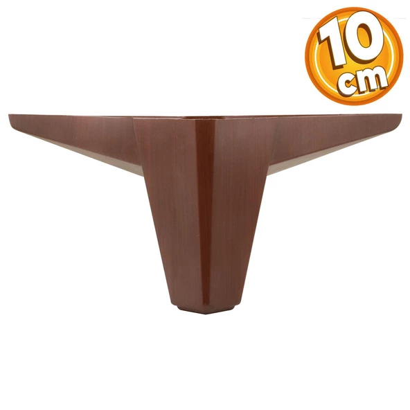 Sedir Lüks Mobilya Kanepe Tv Ünitesi Koltuk Ayağı 10 Cm Ahşap Desenli Kahverengi Baza Ayakları