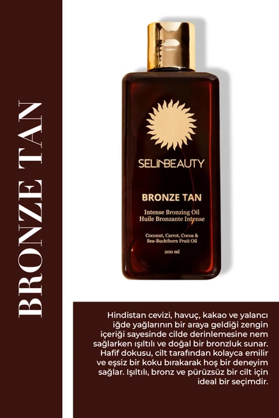 Selin Beauty Bronze Tan Intense Bronzing Oil 200 ML