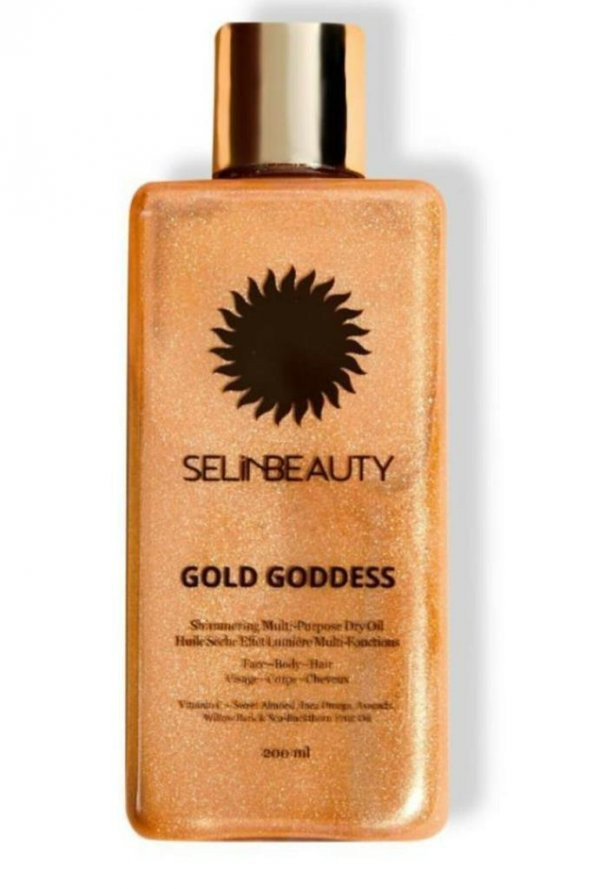 Selin Beauty Gold Goddess Shimmering Multi Purpose Dry Oil 200 ML