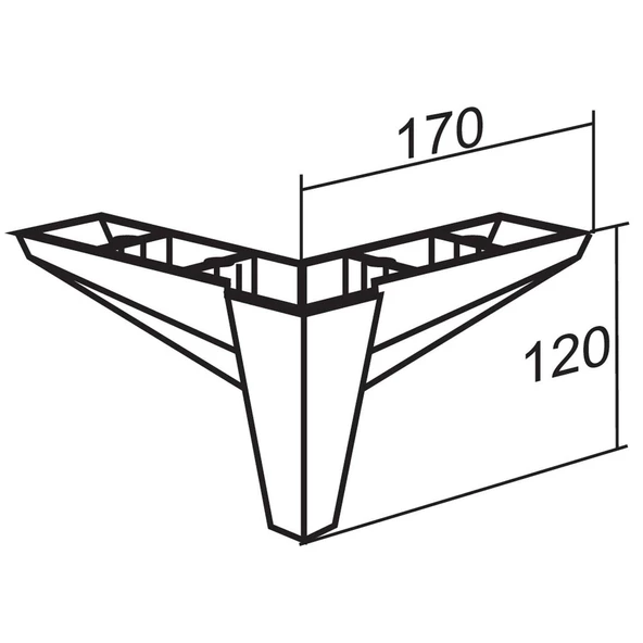 Sedir Lüks Mobilya Kanepe Sehpa Tv Ünitesi Koltuk Ayağı 12 Cm Ahşap Desenli Kahverengi Baza Ayakları - 6