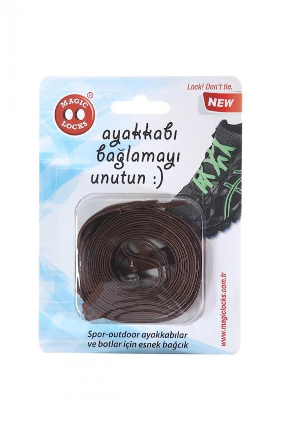Magic Locks 08B1 - Kahverengi Yassı Akıllı Bağcık