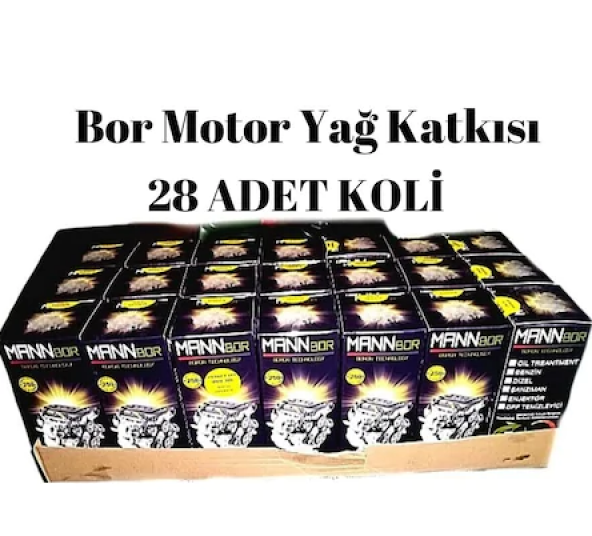 Mannbor Nano Teknolojili Motor Koruyucu Bor Yağ Katkısı 250m(28 Adet.)