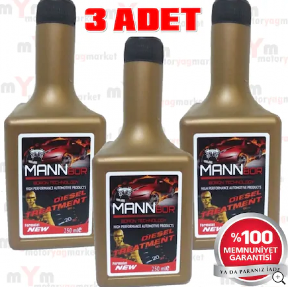 MannBor Bor İçerikli Enjektör Pompa Temizleyen Dizel Katkı250ML(3lü) ürün görseli