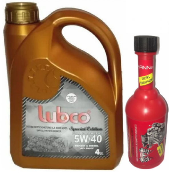 Lubco 5w40 Tam Sentetik 4 Litre  Multijet Uyumlu'' MannBor Dizel katkı hediye 250 ml