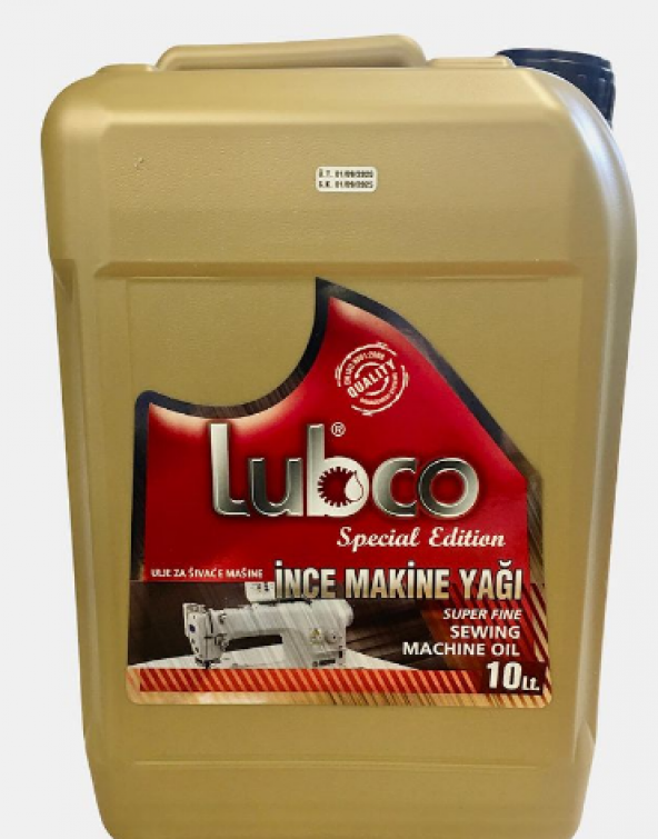 Lubco İnce Makine Yağı 10 Litre BİDON