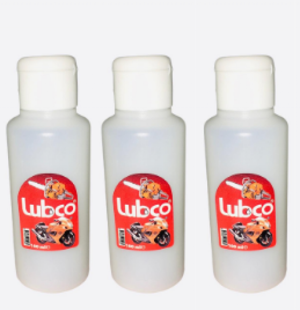 Lubco 2T 2 Zamanlı Kırmızı 100 ML Benzine Karışım Yağı(3 adet)