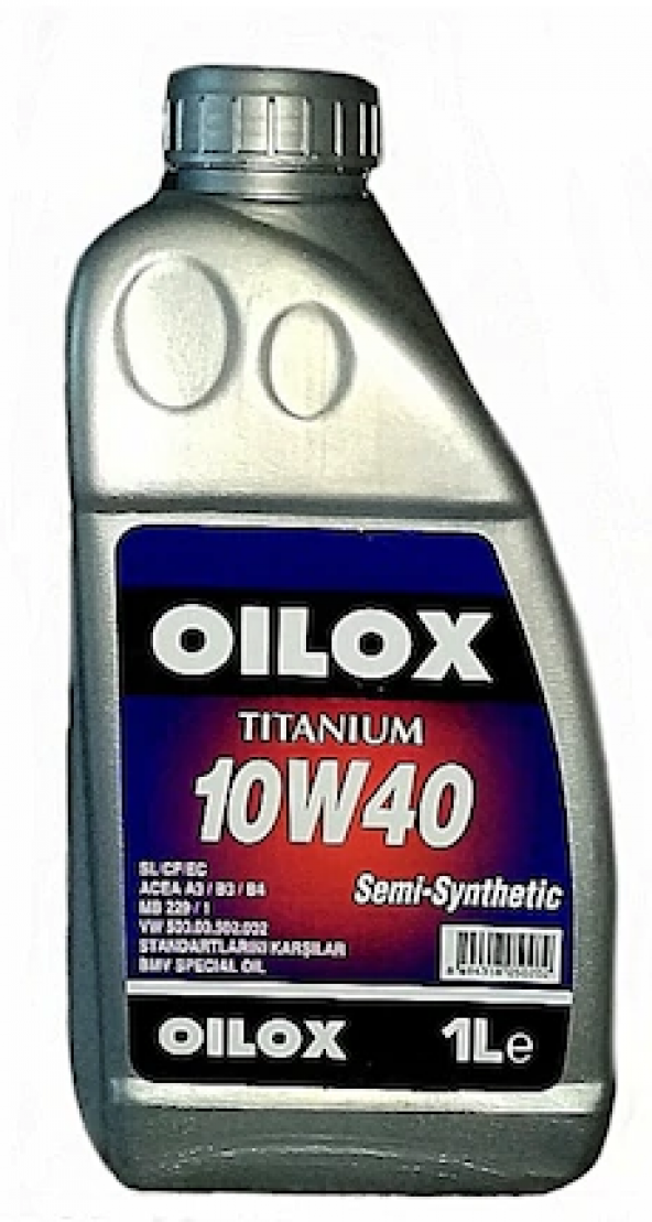 Oilox 10w40 Titanium Sentetik 1 Litre
