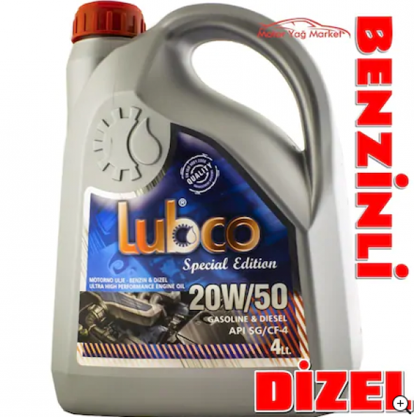 Lubco 20w50  4 Litre Benzinli&Dizel Motor Yağı