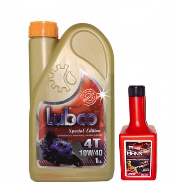 Lubco 4T 10W40 1 Litre 4 Zamanlı Motosiklet Yağı +Benzin Katkısı