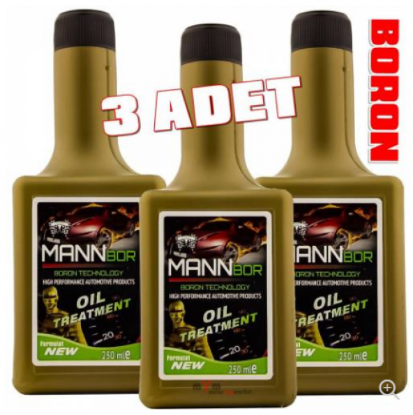 MannBor New Nano Teknoloji Gold Bor Elmas Motor Yağ Katkısı 250 ML(3 ADET) - 2