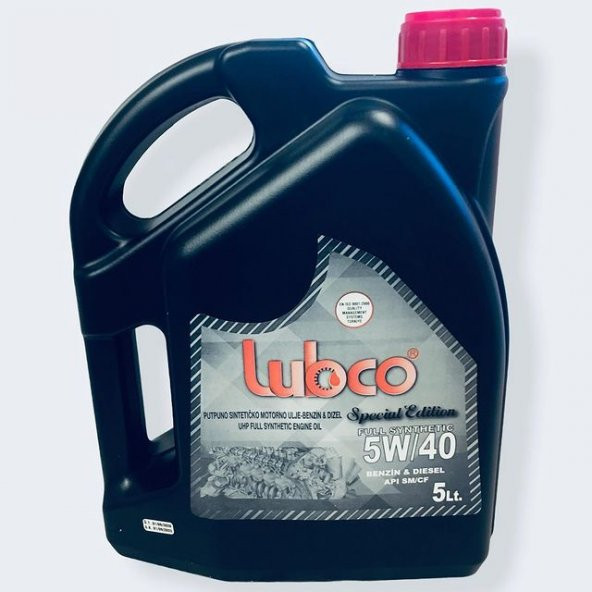 Lubco 5w40 Full Sentetik 5 LT Benzin&Dizel&Lpg Motor Yağı