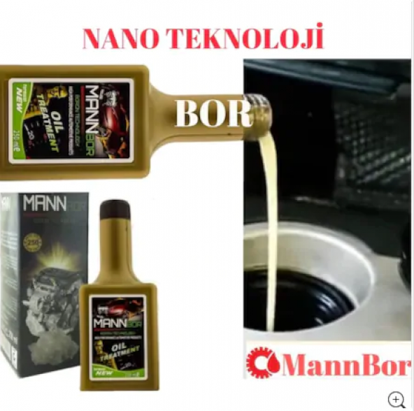 MannBor Nano Teknoloji Gold Bor Elmas Motor Yağ Katkısı 250ML 2ADET - 2
