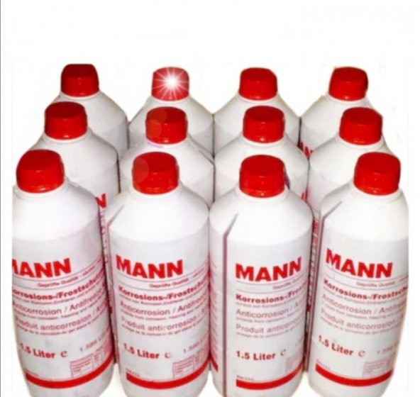 Mann Organik Kırmızı Antifriz 1.5 lt -37 C (12Adet)