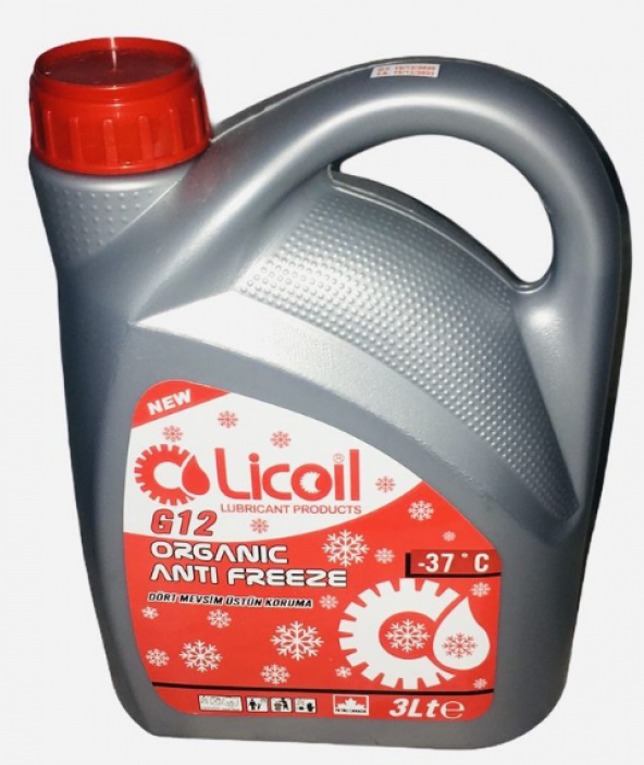 Licoil Organik G12 Kırmızı Antifriz -37C  3 Litre