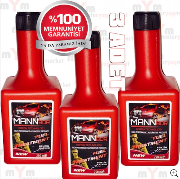 MannBor Nano Teknolojili Benzin Yakıt Katkısı 250m (3 ADET) - 2