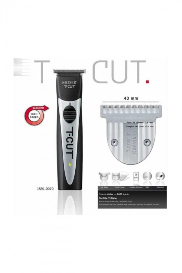 Moser 1591-0070 T-Cut Pro Saç Kesme Makinesi
