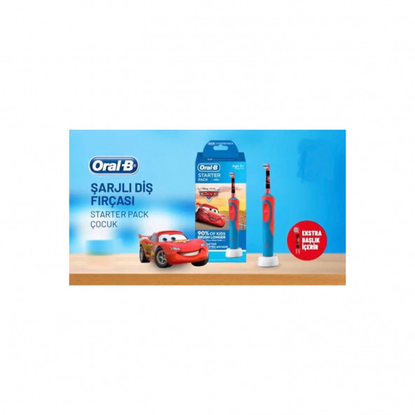 Oral-B Starter Pack Disney Çocuk Şarjlı Diş Fırçası 1 Yedek Başlıklı