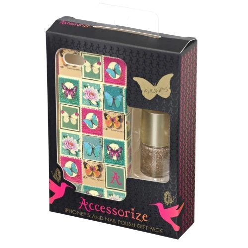 Apple iPhone SE/5S/5 Accessorize Pul Desenli Ojeli Sert Kılıf ürün görseli 1