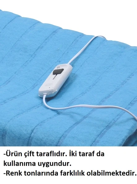 Rawels CE Kalite Belgeli Çift Kişilik Elektrikli Battaniye 120x160 - Mavi - 2