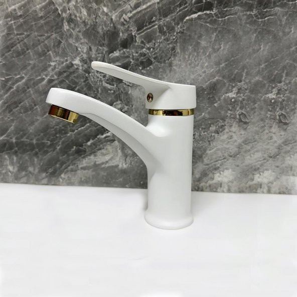 Venita Beyaz Gold Yüksek Gövde Lavabo Batarya - 2
