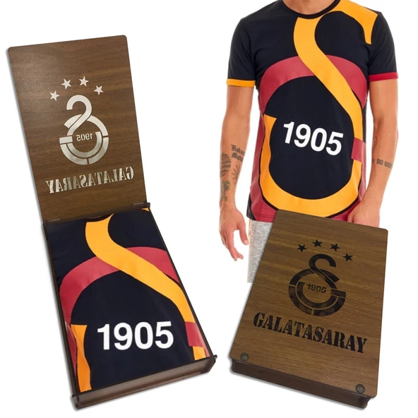 Galatasaray Orjinal Lisanslı T-shirt Özel Ahşap Kutulu