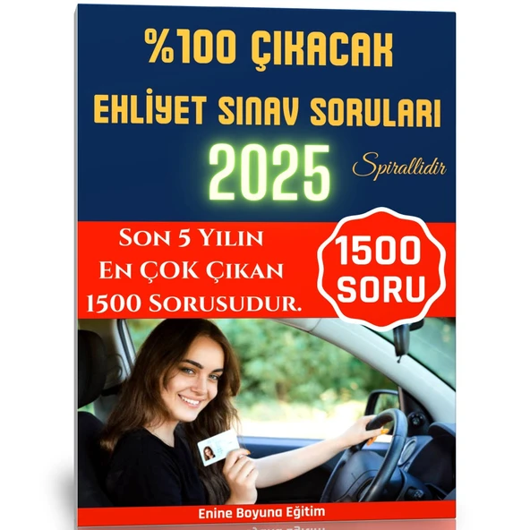 %100 Yüzde Yüz Çıkacak Ehliyet Soruları-1500 Soru