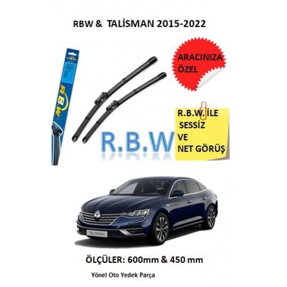 RBW Renault Talisman (2015-2022) Aracınıza Özel Muz Tip Silecek Takımı