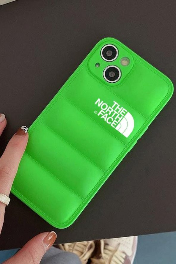 iPhone 13 Uyumlu North Desenli Airbag Puffer Silikonlu Şişme Kılıf