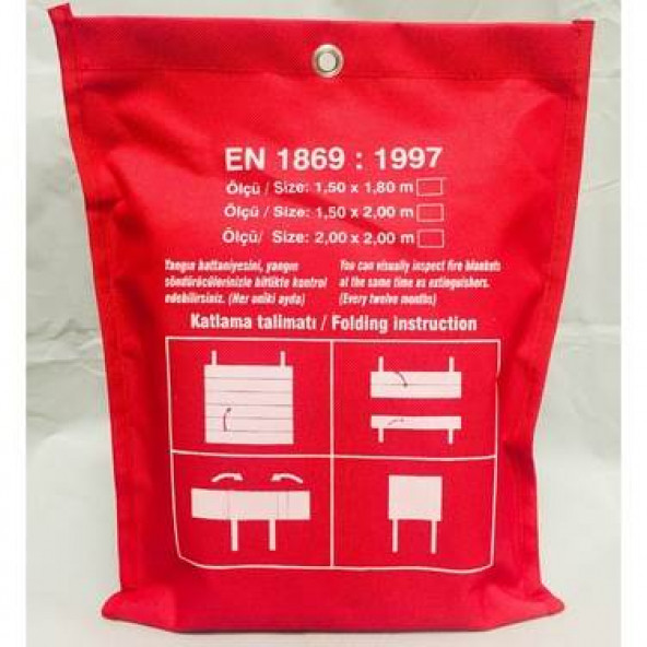 Robotıx Rb-Fb1010C 100cm x 100cm Yangın Battaniyesi