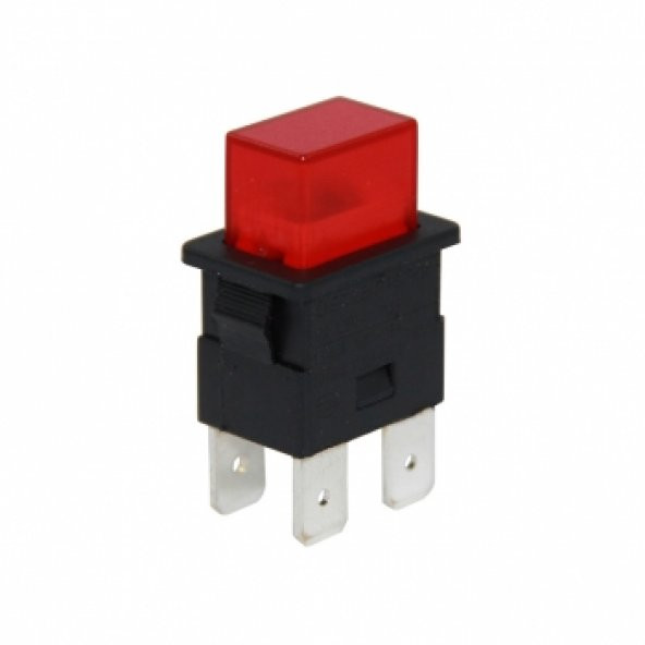 "180H" Işıklı Kare On/Off Anahtar Buton - 4 Pin - 1
