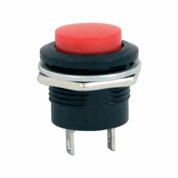 "180A" 16 mm Kırmızı Işıksız Push Buton
