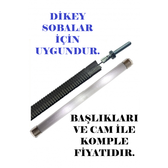 DİKEY ISITICI SOBALAR İÇİN 55 CM MİKATRONİK REZİSTANS TAKIMI (REZİSTANS+BUZLU CAM+BAŞLIK) - 2