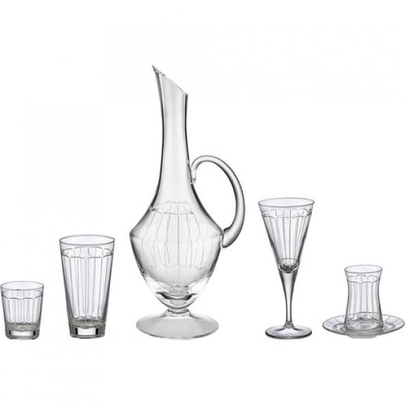 Kcd Cam Dekor Di̇zayn Zerafet Sade 61 Parça Su Takımı ürün görseli 1