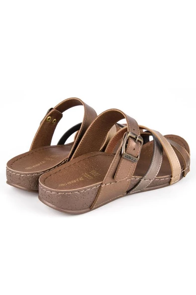 Muya Gizeh Anatomik Taban Kadın Terlik Bronz 36-40 - Resim 5