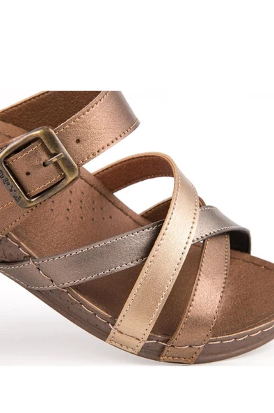 Muya Gizeh Anatomik Taban Kadın Terlik Bronz 36-40 - Resim 4
