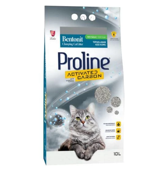 Proline Aktif Karbonlu Topaklanan Kedi Kumu 10 lt