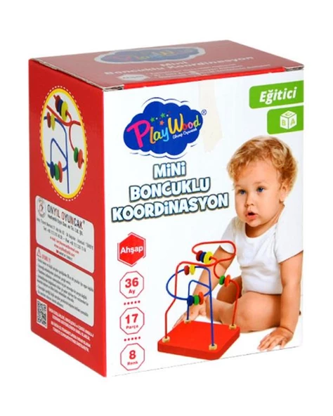 Playwood Mini Boncuklu Ahşap Koordinasyon Oyunu ONY372