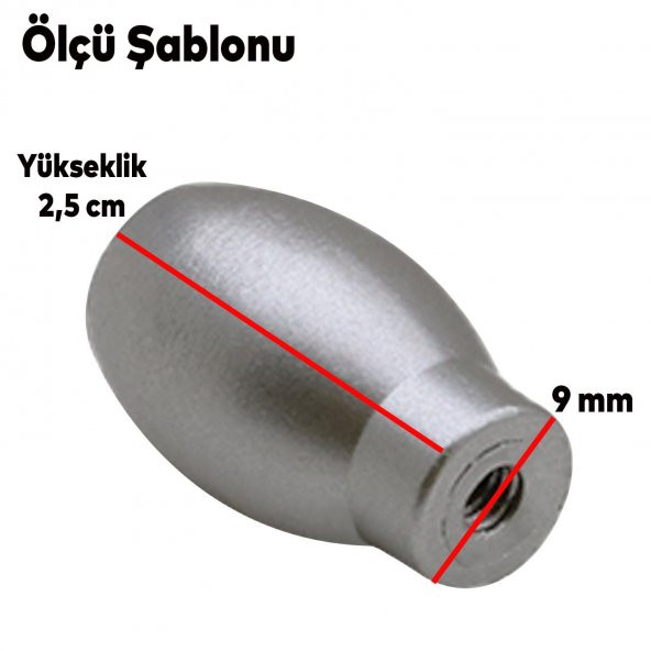 Düğme Çekmece Dolap Kapak Kulpu Kulbu Mat Krom Metal Kulp - 4